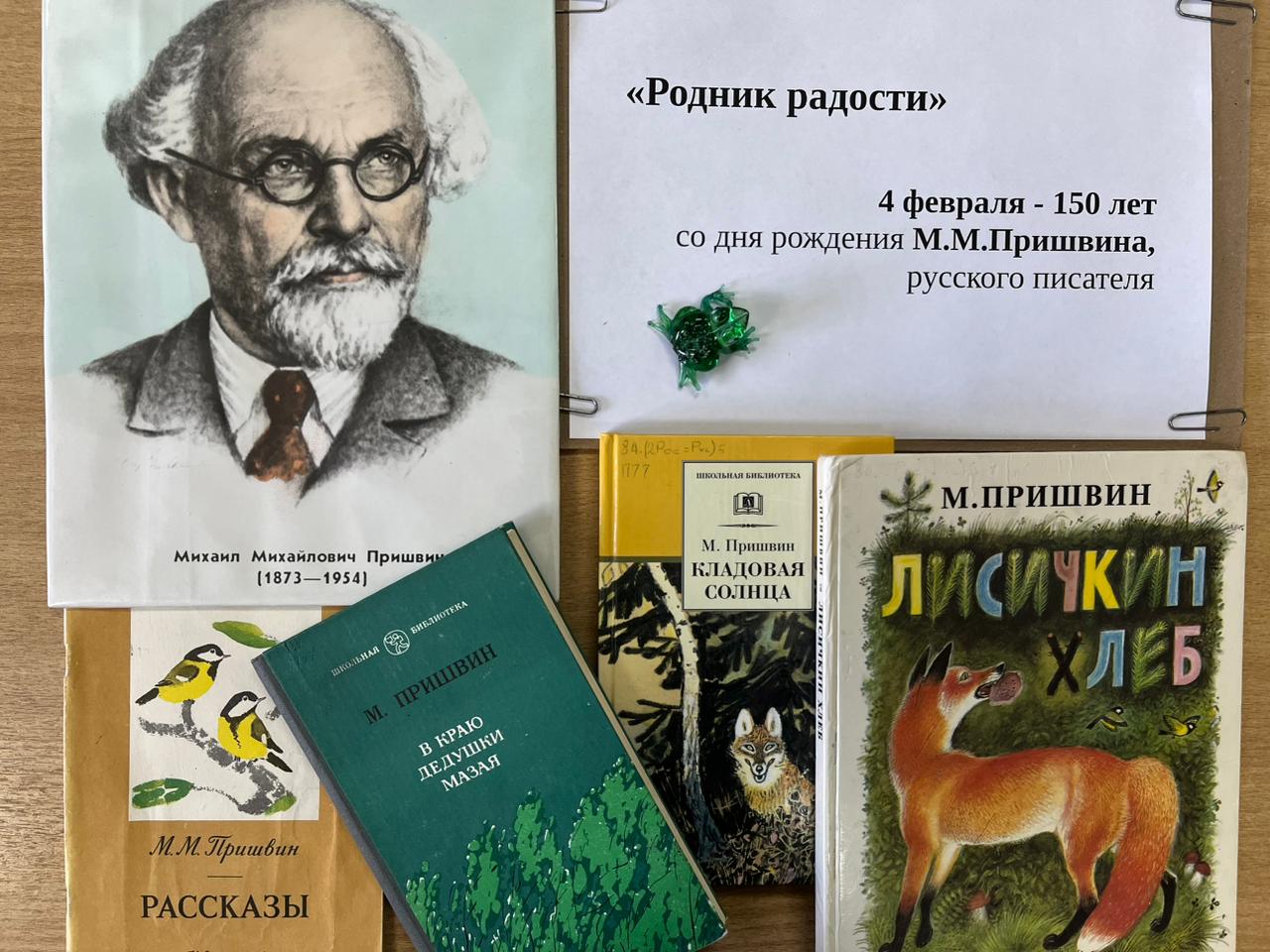 Литературный час «Родник радости», посвященный 150-летию М.М. Пришвина |  МБОУ СОШ №5 – Королёв